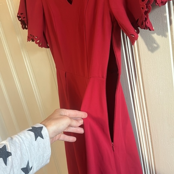 Fit and Flare Style Red H&M Dress with Flowy Sleeves - Size 2 - Picture 8 of 8